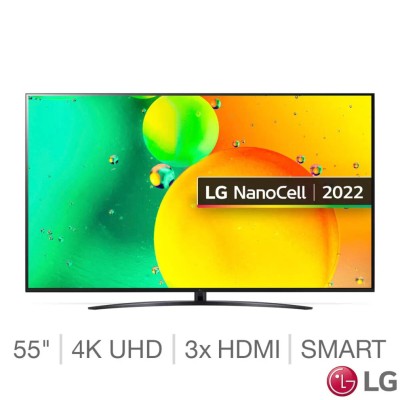 LG Smart TV NanoCell 4K Ultra HD  55 Inch, 55NANO766QA 